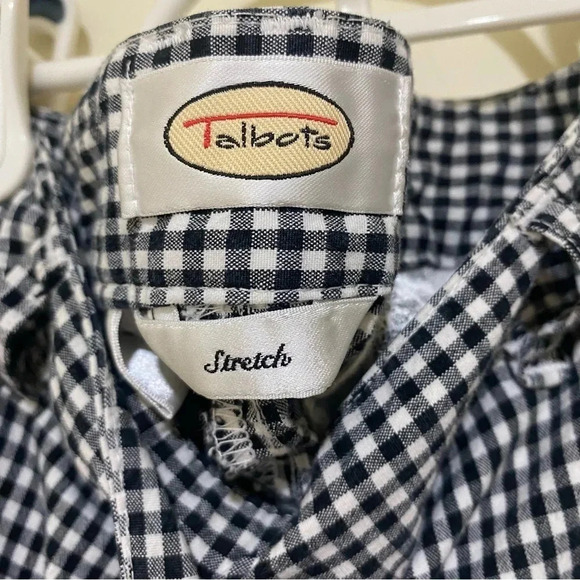 Womens Talbots Brand Bermuda Length Black and White Gingham Print Shorts Size 10 - Picture 6 of 14